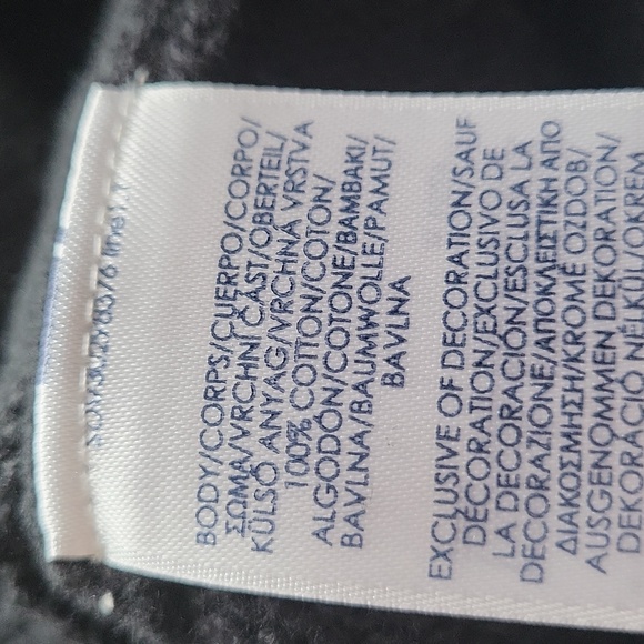 Chaps Black 100% Cotton Crewneck Sweater NWT - Picture 4 of 4